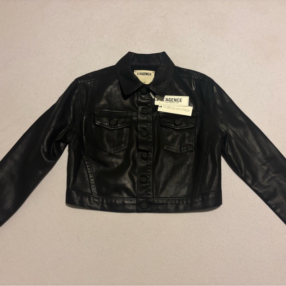 L'AGENCE Jackets & Blazers - L’AGENCE Koda Coated Denim Jacket